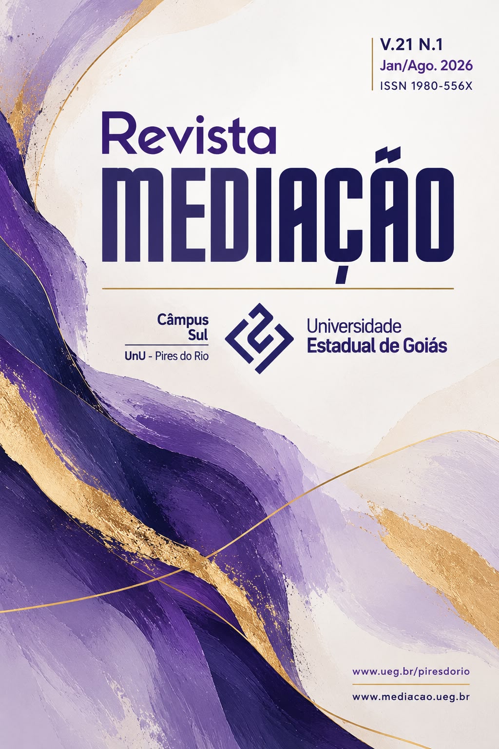 Revista Mediação, Janeiro a Agosto de 2026. Volume 21, número 1